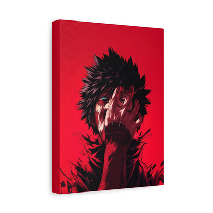 Anime Character Matte Canvas Wall Art – 9" x 12" Red Aesthetic Room Decor