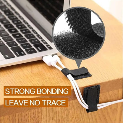 Adhesive Cable Management Straps – 20Pcs