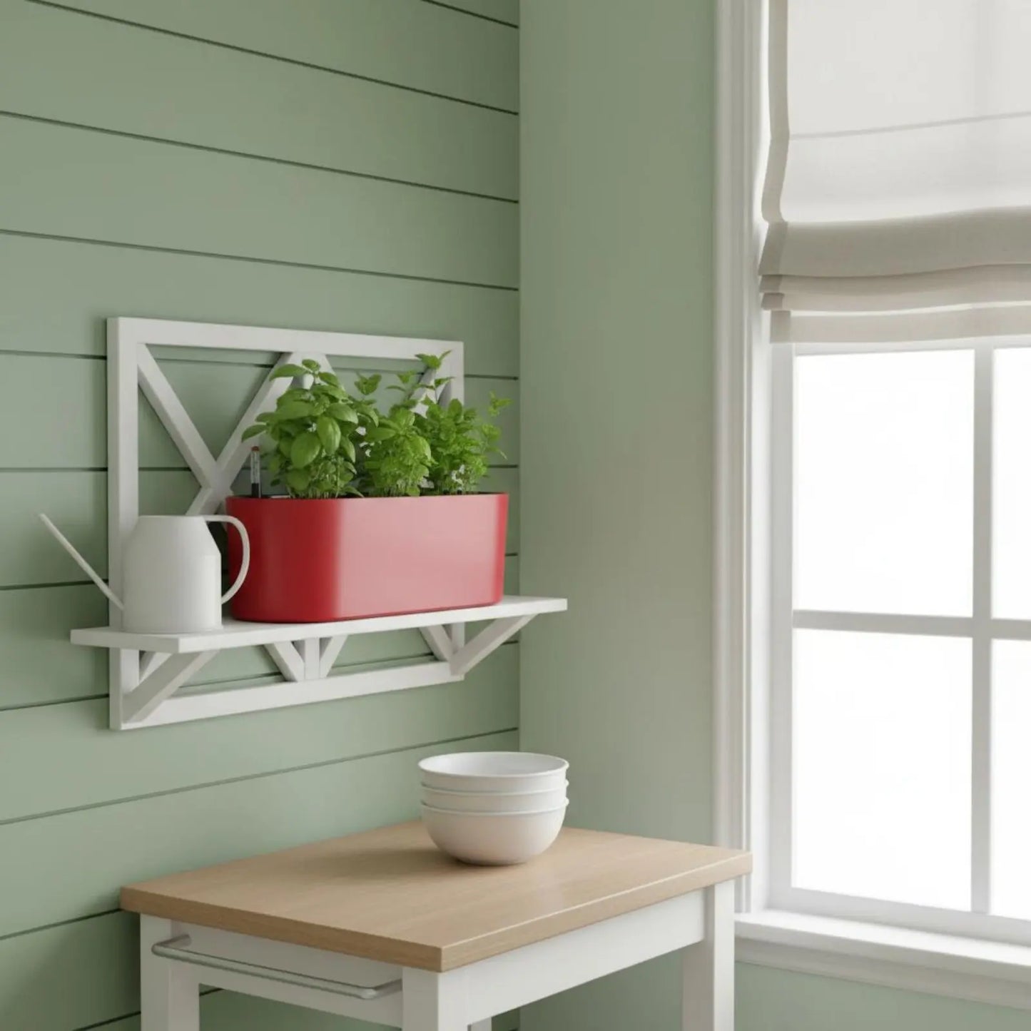 Rectangular Self-Watering Wall-Mounted Planter