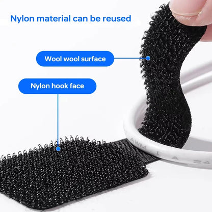 Adhesive Cable Management Straps – 20Pcs