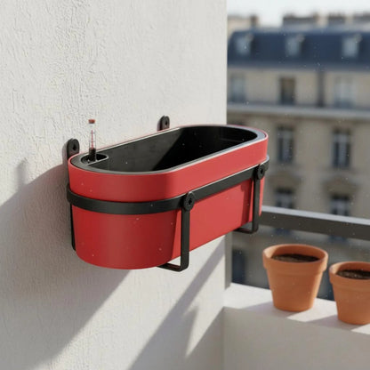 Rectangular Self-Watering Wall-Mounted Planter